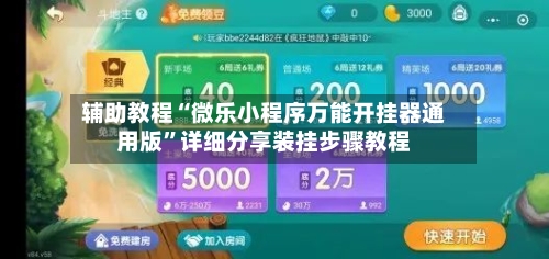辅助教程“微乐小程序万能开挂器通用版”详细分享装挂步骤教程-第3张图片