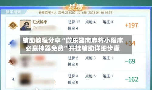 辅助教程分享“微乐湖南麻将小程序必赢神器免费”开挂辅助详细步骤-第2张图片