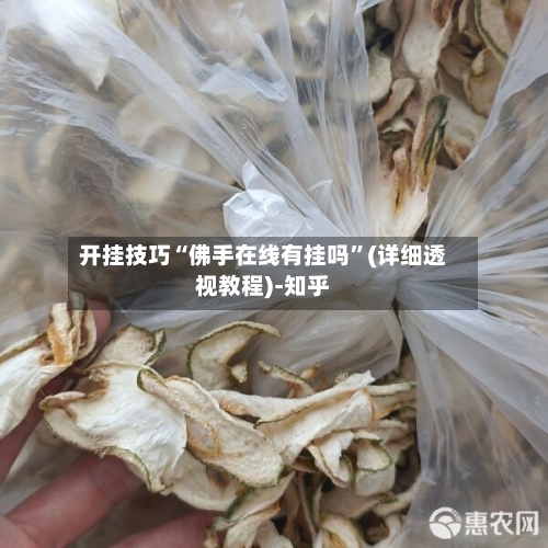 开挂技巧“佛手在线有挂吗	”(详细透视教程)-知乎-第2张图片