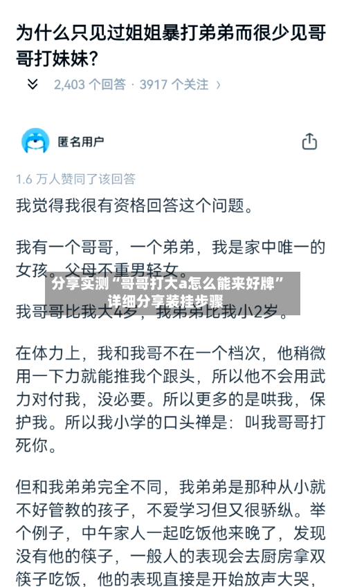 分享实测“哥哥打大a怎么能来好牌”详细分享装挂步骤-第3张图片