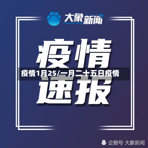 疫情1月25/一月二十五日疫情