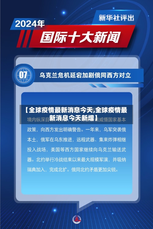 【全球疫情最新消息今天,全球疫情最新消息今天新增】