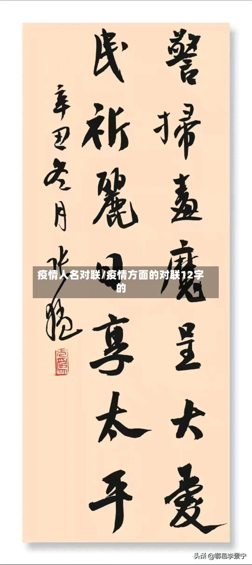 疫情人名对联/疫情方面的对联12字的