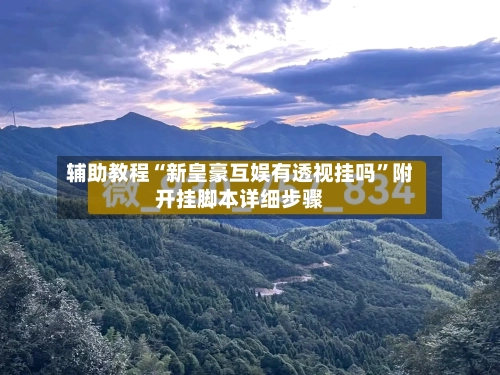 辅助教程“新皇豪互娱有透视挂吗”附开挂脚本详细步骤-第3张图片
