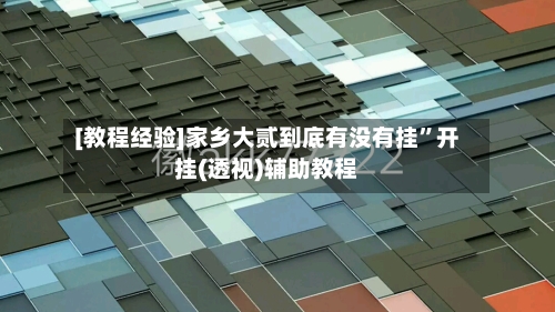 [教程经验]家乡大贰到底有没有挂”开挂(透视)辅助教程-第2张图片