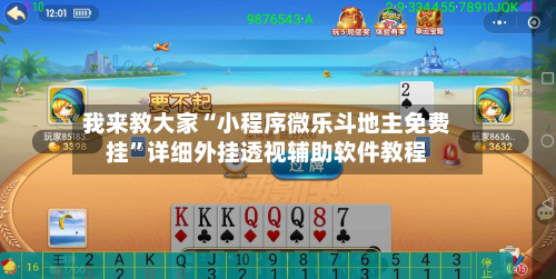 我来教大家“小程序微乐斗地主免费挂	”详细外挂透视辅助软件教程-第2张图片